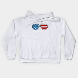 USA GLASSES BOISE CITY Kids Hoodie